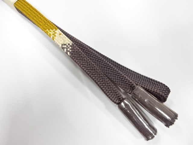 未使用品　正絹　撚り房　手組帯締め